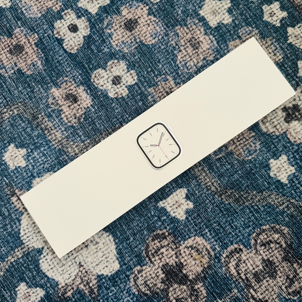 🆕 IN BOX! Apple Watch Series 7 stainless steel 41MM with midnight leather band - Picture 6 of 12